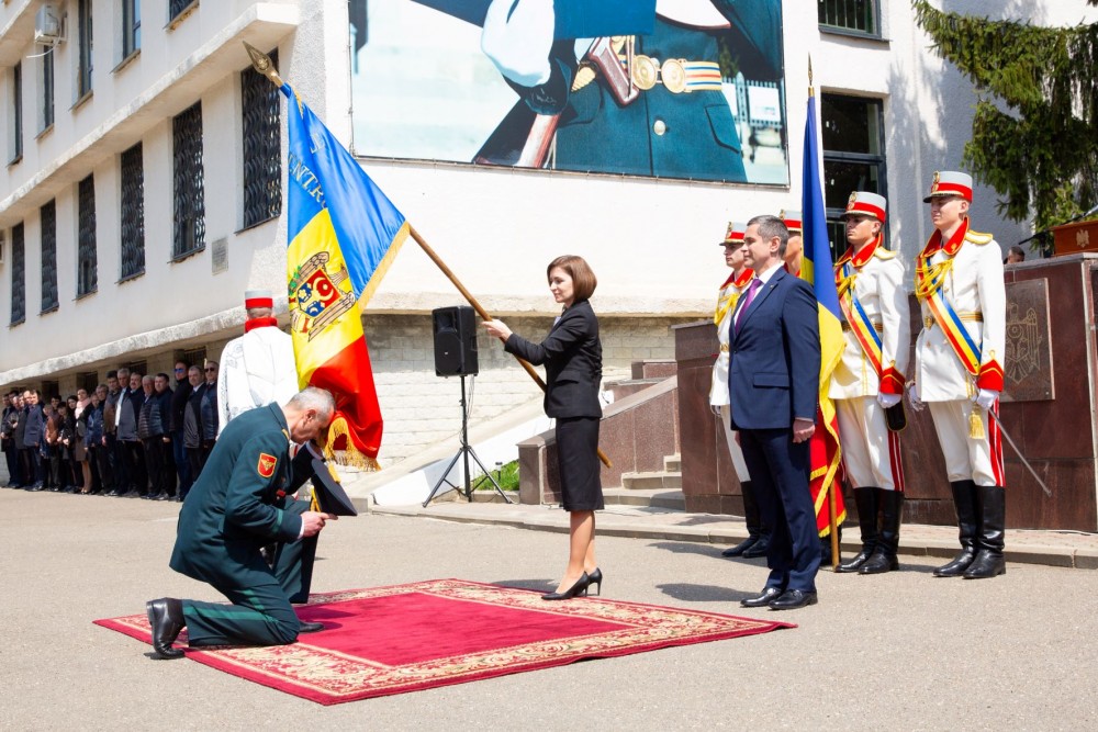 Maia Sandu a participat la ceremonia aniversării a 30-a de la fondarea Marelui Stat Major al Armatei Naționale